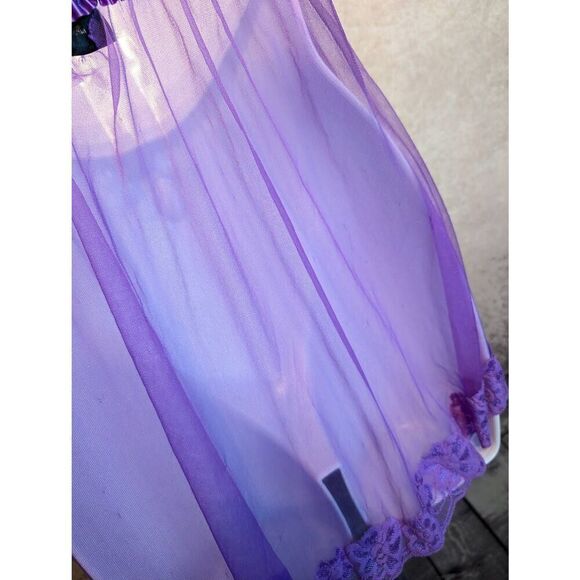 Frederick's of Hollywood purple halter negligee XL - Picture 4 of 5